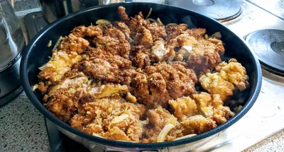 Fleisch in Pfanne Fleisch in Pfanne