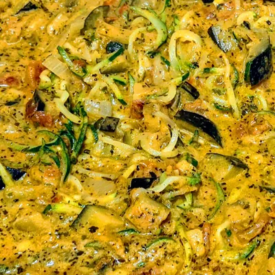 Curry-Auberginen-Pfanne