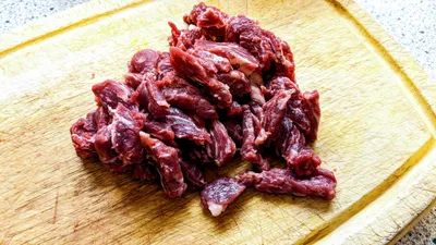 Fleisch geschnitten Fleisch geschnitten