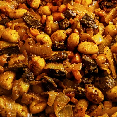 Gnocchi in Senf-Zwiebel-Soße